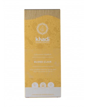 COLORATION VEGETALE KHADI (HENNE & PLANTES AYURVEDIQUES) BLOND CLAIR D'INDE BDIH 100 GR