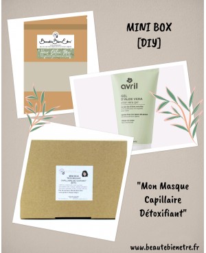 MINI BOX "MON MASQUE CAPILLAIRE DÉTOXIFIANT" [DIY] BBE BEAUTE BIEN ETRE 8 PIÈCES