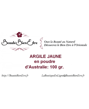 ARGILE JAUNE EN POUDRE D'AUSTRALIE 100 GR