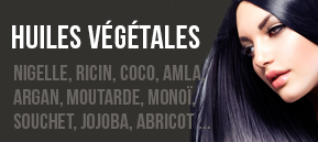 Huiles végétales : Argan, figue de barbarie, nigelle, ricin, carotte, coco, rose, abricot ...